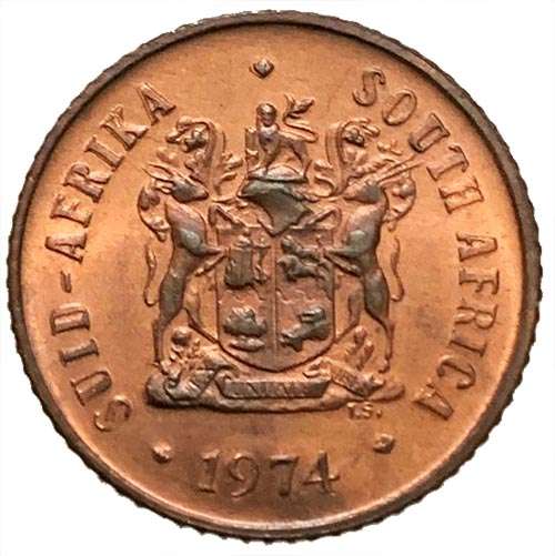 1974 South Africa 1c bronze Uncirculated