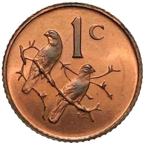 1974 South Africa 1c bronze Uncirculated