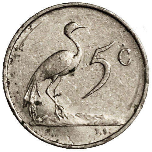 1976 South Africa Jacobus Johannes Fouche 5c Fine