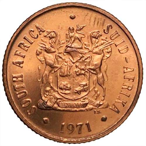 1971 South Africa 2c bronze Uncirculated