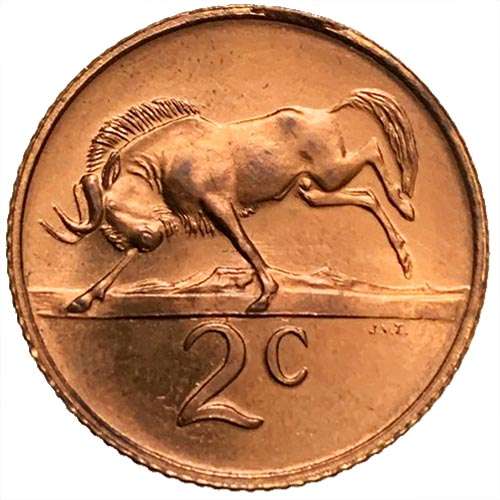 1971 South Africa 2c bronze Uncirculated