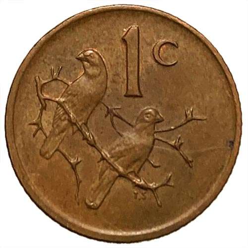 1977 South Africa 1c bronze Very Fine