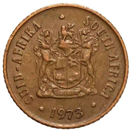 1973 South Africa 1c bronze Fine
