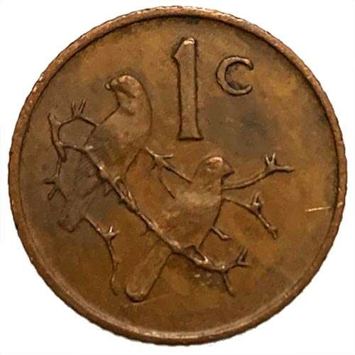 1973 South Africa 1c bronze Fine