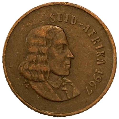 1967 South Africa Afrikaans 1c bronze