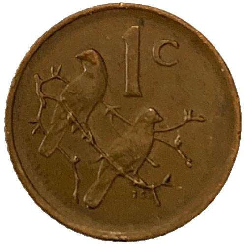 1976 South Africa Jacobus Johannes Fouche 1c bronze