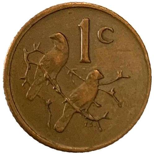 1976 South Africa Jacobus Johannes Fouche 1c bronze