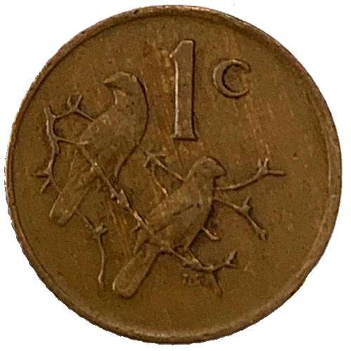 1975 South Africa 1c bronze