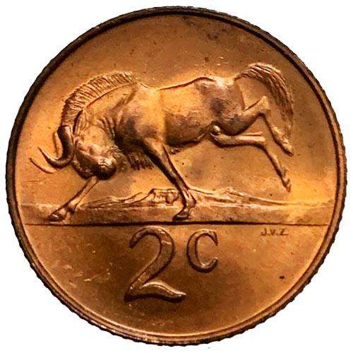 1967 South Africa Jan Van Riebeeck English 2c Uncirculated bronze