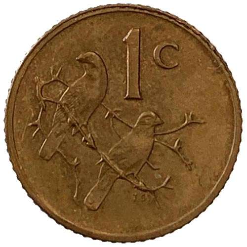 1980 South Africa coat of arms 1c bronze
