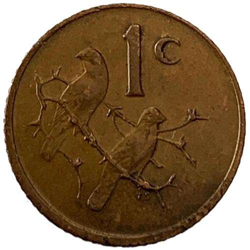 1976 South Africa Jacobus Johannes Fouche 1c bronze