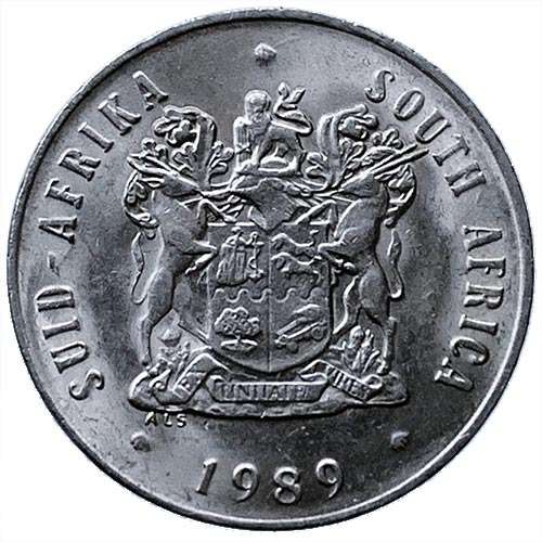 1989 South Africa 20c pure nickel Very Fine