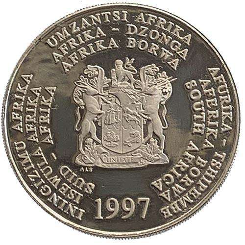 1997 South Africa 2 Rand Knysna  Seahorse Silver in SA Mint box