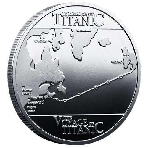 Titanic 35mm bi-metal plated medallion