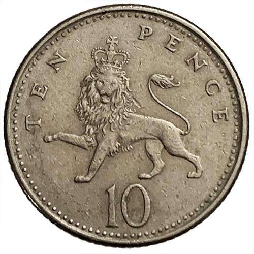 1992 United Kingdom 10 New Pence Queen Elizabeth II 2nd Portrait