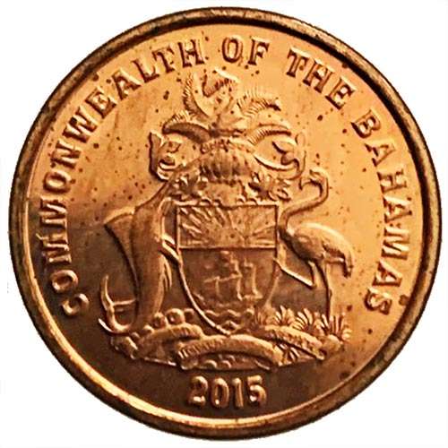 2015 Commonwealth of the Bahamas  Elizabeth II 1c Uncirculated