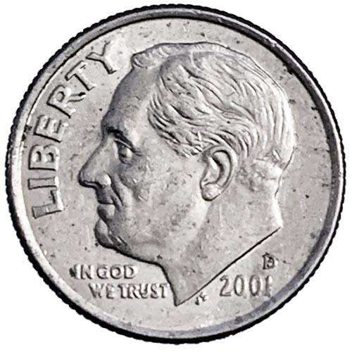2001 USA Roosevelt Dime D 17,9mm copper-nickel clad