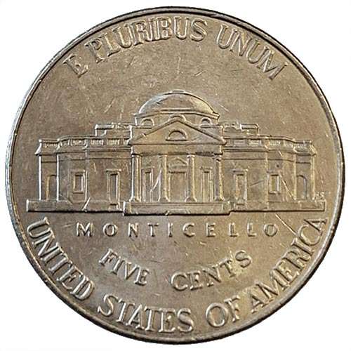 2011 5 Cents "Jefferson Nickel" 2nd portrait, Return to Monticello Denver Mint Very Fine