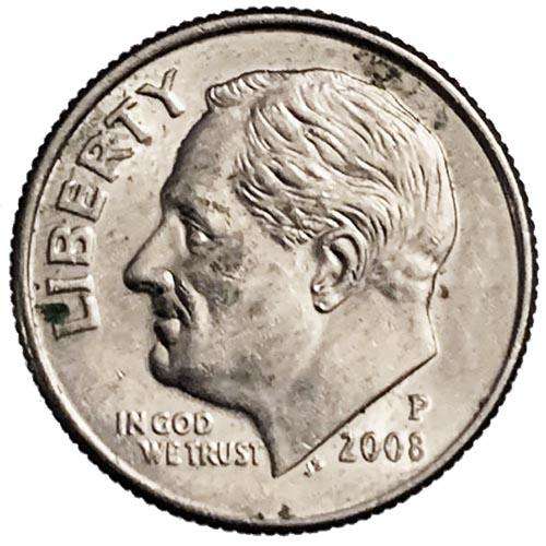 2008 USA Roosevelt Dime D 17,9mm copper-nickel clad