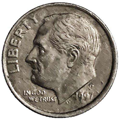 1997 USA 1 Roosevelt Dime D 17,9mm copper-nickel clad
