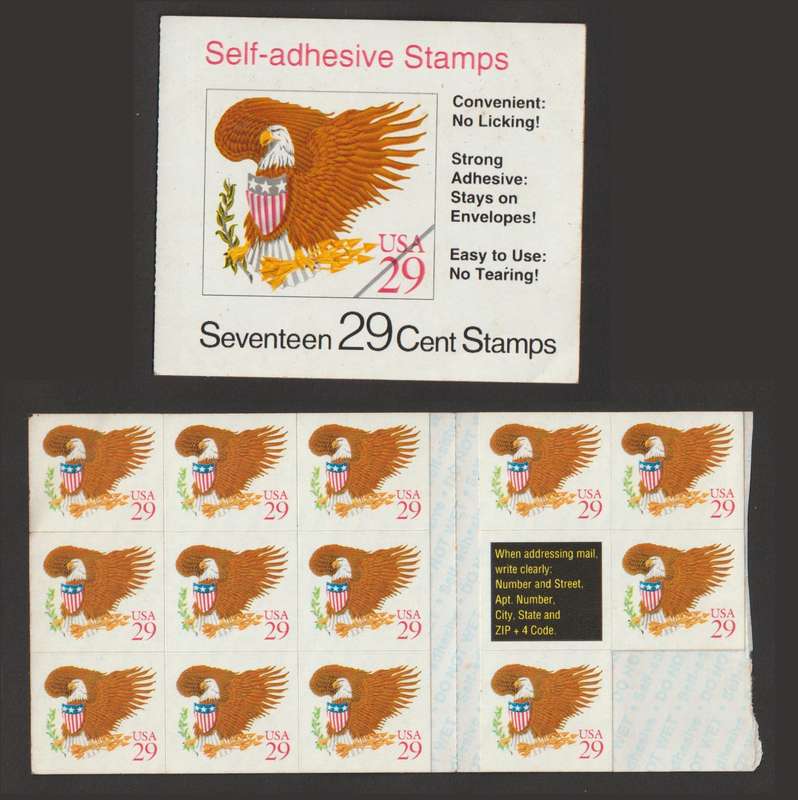13x 29c U.S. Postage Stamp Part Booket Self-Adhesive UMM Stamps (Great Item)