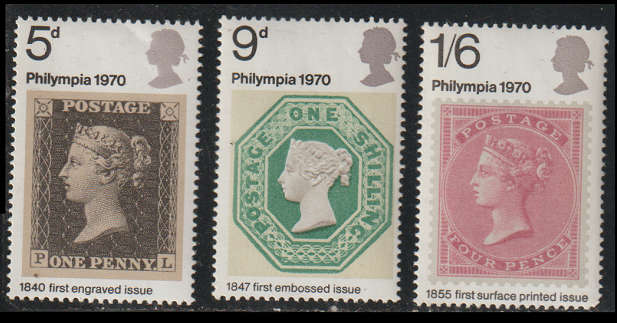 Great Britain UMM Set Philympia Stamp Exhibition London 1970 CV R30