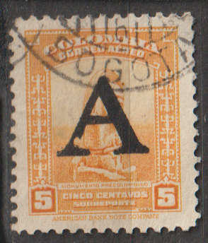 Colombia Airmail Previous Issues Overprinted A Avianca 1950