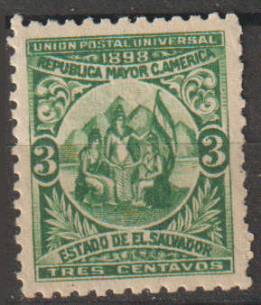 El Salvador Allegory of Central American Union 1898