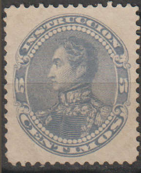 Venezuela Revenue Simon Bolivar. Inland Post 1893