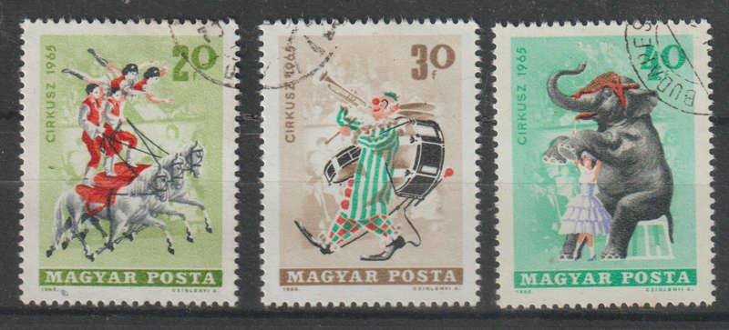 Hungary 3 Circus Stamps