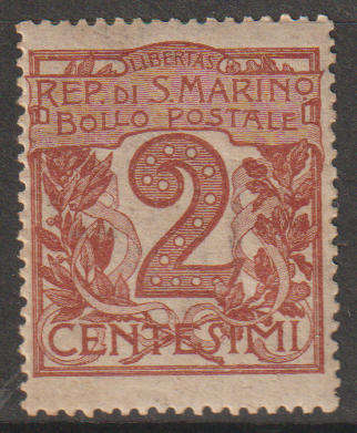 San Marino 2c New Colors 1921
