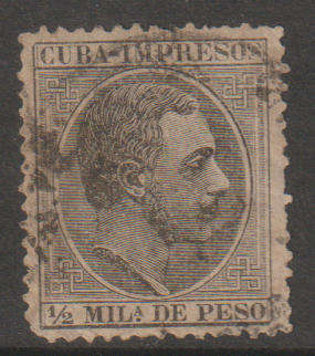 Spanish Cuba Newspaper Stamps King Alfonso XII Inscription CUBA-IMPRESOS 1888