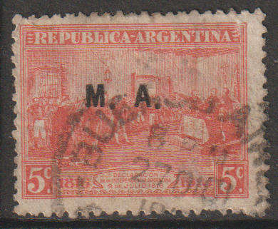 Argentina Overprint M A