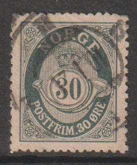 Norway Posthorn NORGE in antiqua type New engravement 1910