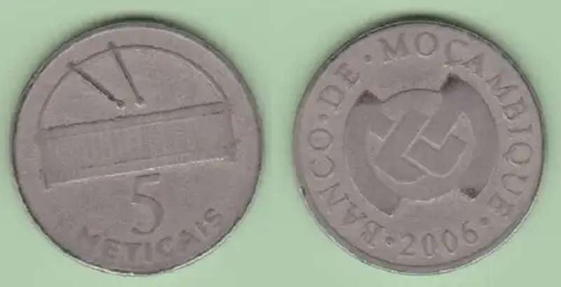 Mozambique 5 Meticais Coins