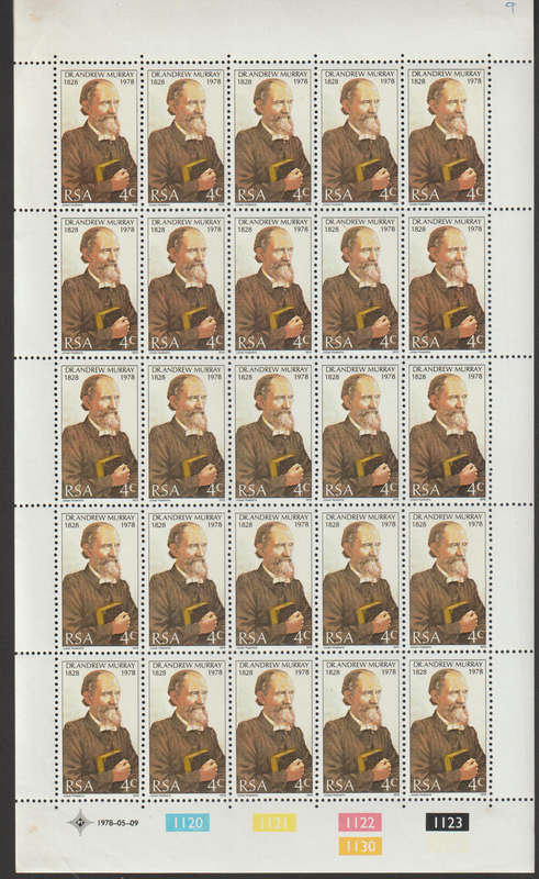 South Africa UMM Fullsheet The 150th Anniversary of the Birth of Dr. Andrew Murray (Church Statesman