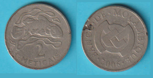 Mozambique 2 Meticais 2006