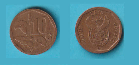 South Africa 10c 2016