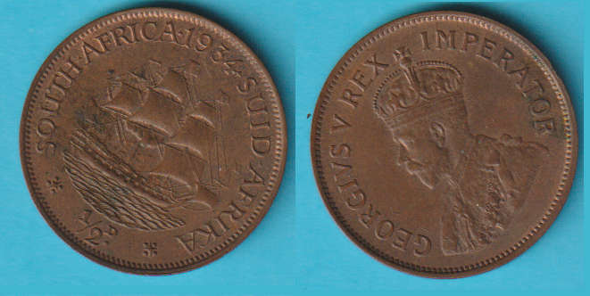 South Africa ½ Penny 1934