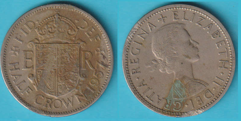 Great Britain ½ Crown 1957