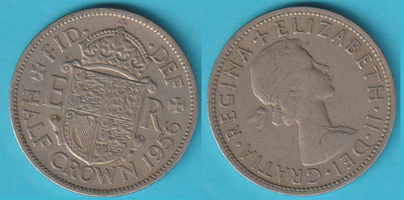 Great Britain ½ Crown 1956