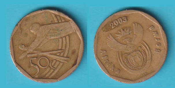 South Africa Cricket 50c 2003