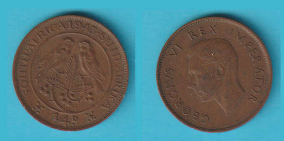 South Africa ¼ Penny 1943