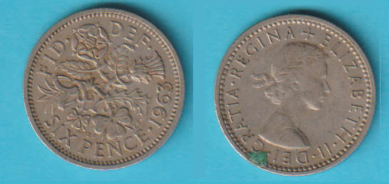Great Britain 6 Pence 1963