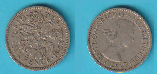 Great Britain 6 Pence 1953