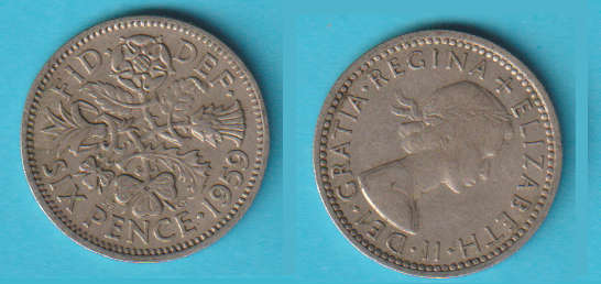 Great Britain 6 Pence 1959