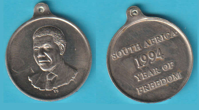 Nelson Mandela South Africa 1994 Freedom Medallia