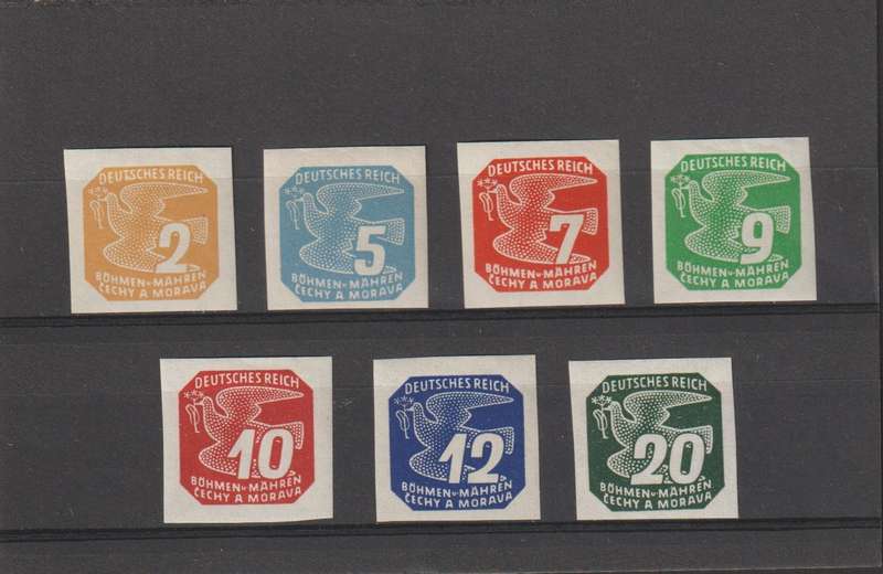 German Reich 1939 (Part set) Bohemia and Moravia Newspaper Stamps Post Office Fresh