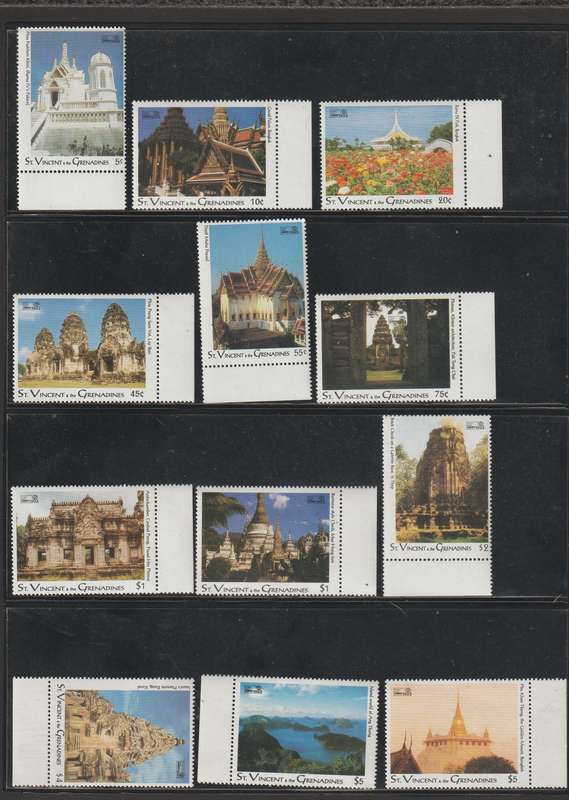St.Vincent And The Grenadines UMM Full Sets International Philatelic Exhibition TAIPEI 93 CV R270+