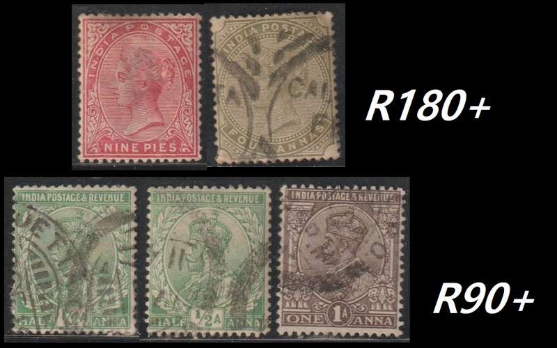India Queen Victoria and King George V Selection CV R270+